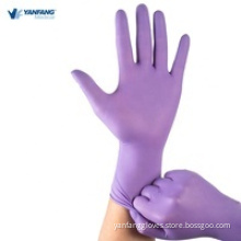 CE powder free disposable examination nitrile gloves
